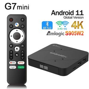 G7 mini Android 11 iATV TV Box S905W2 Quad Core Dispositivo de TV inteligente BT Control remoto por voz USB3.0 2,4G 5G Dual Wifi Set Top Box 2G16G