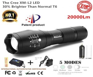 G700 / E17 20000lm x800 Shadowhawk L2 High Power LED Zoom Tactical LED Lampe de poche Light Lant Travel Lant 18650 RECHARGable9710414