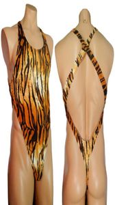 G7284 Hombres del cuerpo de la parte posterior del hombre Tabla de natación elástica Tigre de tigre Tigre Tiger Tiger.