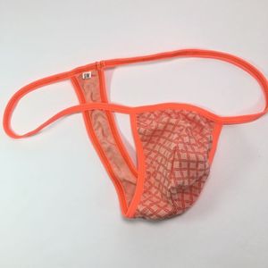 G798C Heren Sexy String Thong Contoured Pouch Katoen / Polyester T-Back Ondergoed Kleine Plaid Gedrukt