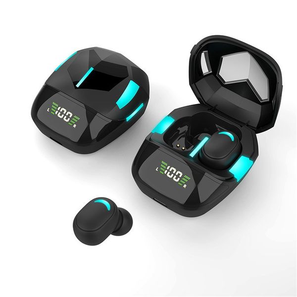 G7S TWS Écouteurs Affichage numérique Cool Light Flash Sport Running True Wireless Bluetooth 5.1 Headset Gaming Headphones Écouteurs avec microphone pour tous les téléphones