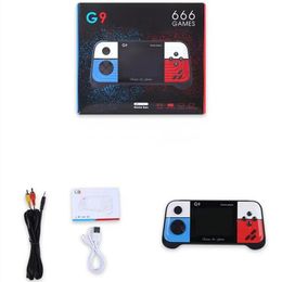 G9 Handheld Portable Arcade Game Console 3.0 Inch HD-scherm Gaming Players Bulit-in 666 Classic Retro Games TV Console AV-uitvoer DHL