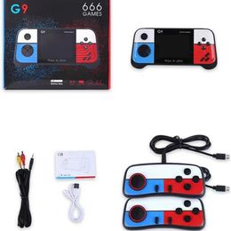 G9 Handheld Portable Arcade Game Console 3.0 Inch HD-scherm Gaming Players Bulit-in 666 Classic Retro Games TV Console AV-uitvoer met twee controllers DHL