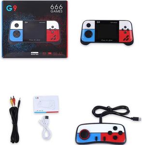 G9 Handheld Portable Arcade Game Console 3.0 pulgadas HD Screen Gaming Players Bulit-in 666 Classic Retro Games Consola de TV Salida AV con controlador DHL Gratis