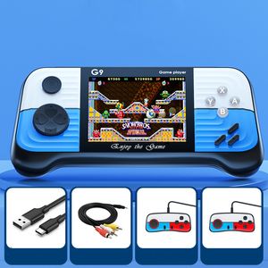 G9 Console de jeu d'arcade portable portable 3,0 pouces Écran HD Joueurs de jeu Bulit-in 666 Jeux rétro classiques Console TV Sortie AV avec deux contrôleurs