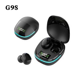 G9S TWS Écouteurs Affichage numérique Cool Light Flash Sport Running True Wireless Bluetooth 5.1 Headset Gaming Headphones Écouteurs avec microphone pour tous les téléphones