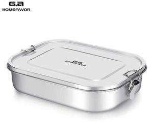 GA HomeFavor Custom Lunch Box For Kids Food Container Bento Box 304 Caja de metal termal de acero de acero inoxidable de grado superior SH146667642