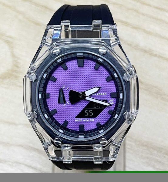GA montre LED double écran affichage pour hommes et femmes pleine fonction loisirs sport électronique numérique et luxe horloge montre 21