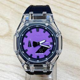 GA Polshorloges LED Dual Display Heren Dames Dames Volledig uitgerust Casual Sport Elektronisch Digitaal Met Logo Luxe Klok 21