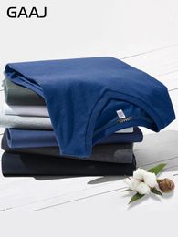 GAAJ 100 Coton Plain T-shirt Men V Shirts de cou V Man GRANDS CHEURS CHELVES THIRT TOP SUMME TEE TEE SOLID Navy White Grey 240419