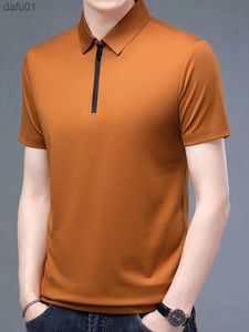 GAAJ Merk Zip Up Polo Shirt Mannen Casual Business Tshirt Tops Regular Fit Tee Sociale Rits Poloshirt Mode Man Polo t-shirts L230520