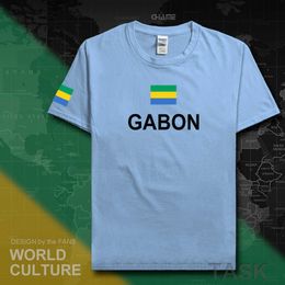 République gabonaise Gabon Hommes T-shirt Mode Jersey Nation Team 100% coton T-shirt Vêtements Tees Pays Sporting Gabonaise X0621