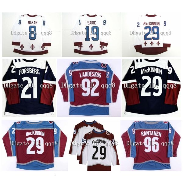 Gabriel Landeskog Chandails de hockey Avalanche Nathan MacKinnon Mikko Rantanen Devon Toews Cale Makar Erik Johnson Megna Byram Ryan Joe Sakic