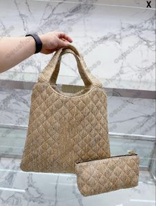 Bolsos de hombro de lino de lujo - Juego de 2 piezas Gaby - Bolso de diseñador de gran capacidad para mujer - Perfecto para ir de compras, viajes de trabajo