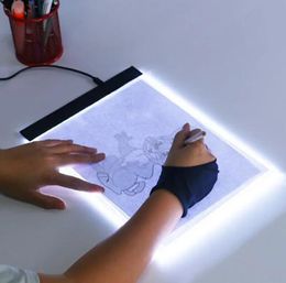 Gadget A4 Digital USB Tableta de dibujo LED Tabletas gráficas Caja de luz Seguimiento Tablero de copia Arte electrónico Escritura Pintura Table Pad DHL gratis