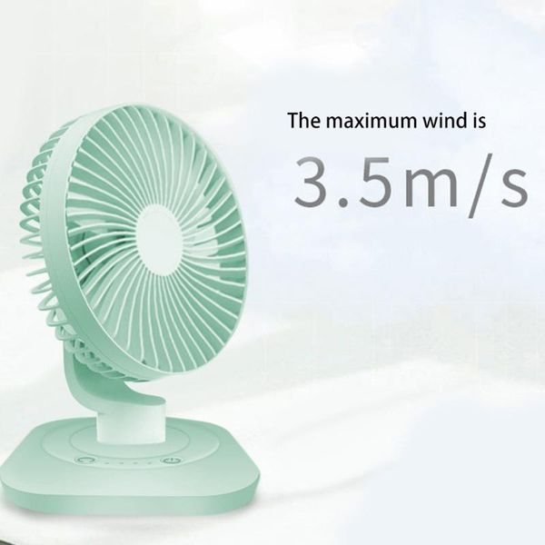 Gadgets 3000mAH USB RECHARGable RECHARGable 120 degrés Oscillation Desk Ban 3 Gear Shaking Head Fan For Home Office Dormitory Outdoor A10 21