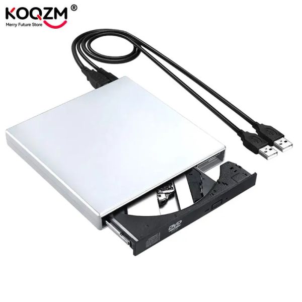 Gadgets DVD ROM Drive optique externe USB 2.0 CD / DVDROM CDRW Burner Slim Reader Enregistreur portable pour ordinateur portable pour ordinateur portable