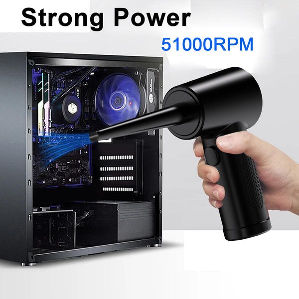 Gadgets Blower Electric Wireless Hogar de limpieza portátil Polvo para la computadora Pistola de soplado del ventilador del teclado Mainframe para la esquina del automóvil Polvo