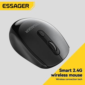 Gadgets Essager Mouse Wireless Bluetooth 2.4g Souris silencieuse 1600 DPI pour tablette MacBook Tablet ordinateur portable Accessoires PC souris sans fil