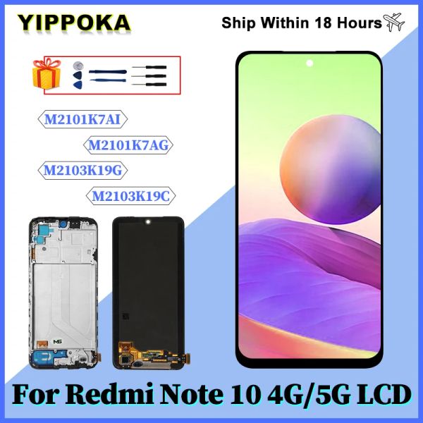 Gadgets New Super AMOLED pour Xiaomi Redmi Note 10 4G Affichage LCD Affichage M2101K7AG Assemblage de numéros d'écran pour Redmi Note 10 5G LCD M2103K19G