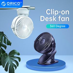 Gadgets Orico Clidon Desk Van USB Small Office Summer Ventilateur d'été 360 degrés refroidissement Perfect Strong Airflow 3 Vitests Rechargeable