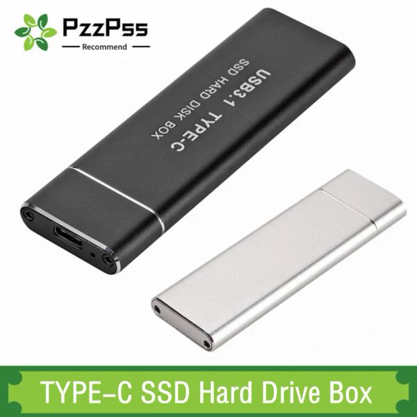 Gadgets PZZPSS USB 3.1 Typec a M.2 NGFF SSD DISCO MÓVIL DISCO CAJA 6GBPS Case de recinto externo para M2 SATA SSD USB 3.1 2260/2280