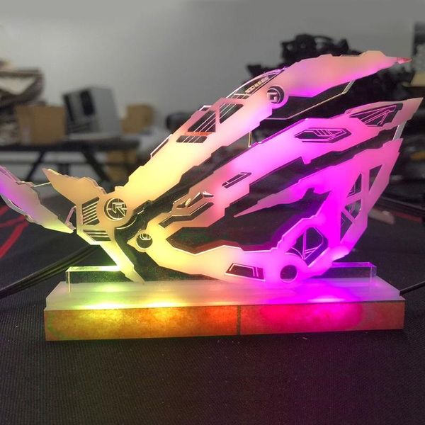 Gadgets RGB Figure Croying Decoration 5V 3pin République des joueurs LED Rainbow Lighting Aura Sync Panneau d'éclairage acrylique personnalisé