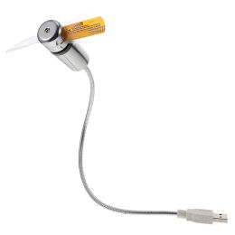 Gadgets USB LED -klokventilator met temperatuur draagbare koeling mini USB GOOENECK ventilator