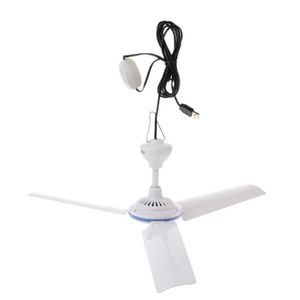Gadgets USB mini ventilateur de plafond DC 5V Petits ventilateurs intérieurs Outdoor portable pour lit Mosquito Net étudiant auberge