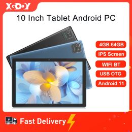 Gadgets Xgody Tablette de 10 pouces Android 11 4 Go 64 Go PC IPS Screen UltraHin WiFi Bluetooth OTG Typec 6000mah Tablets avec cadeau de clavier