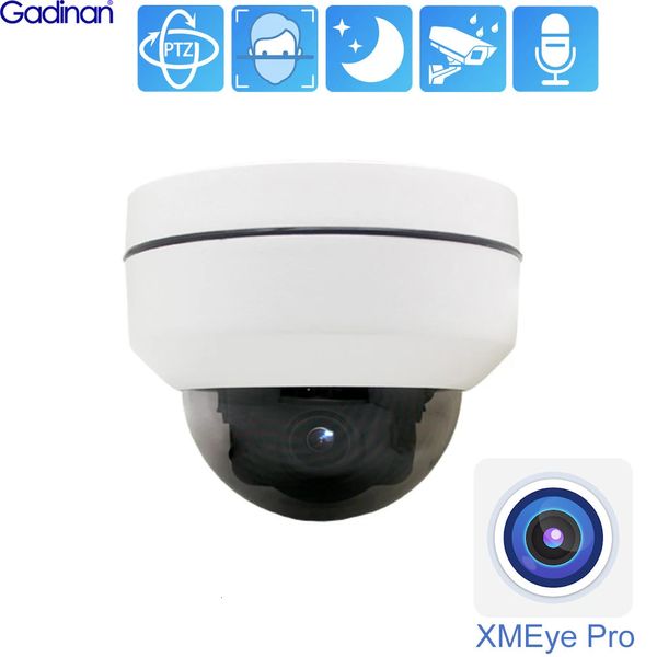 Gadinan 4K 8MP PTZ POE caméra IP dôme extérieur 5X Zoom Audio mise au point automatique Surveillance de sécurité 5MP Onvlf P2P caméra de vidéosurveillance XMEye Pro 240126