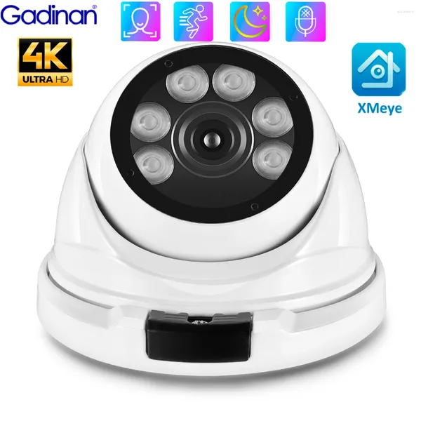 Gadinan HD 8MP 4K caméra IP métal bébé moniteur couleur Vision nocturne CCTV maison intelligente détection de mouvement sécurité protection dôme