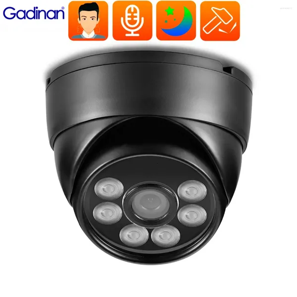 Gadinan Super 8MP 5MP 4MP H.265 Color visión nocturna IP POE cámara de Metal micrófono 4K Domo Video seguridad CCTV hogar correo electrónico XMEYE