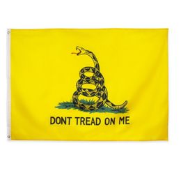 Gadsden Flag Snake Flag Tea Party Banner Dontred niet op mij vlag 3x5 ft polyester rammelaar met doorvoertules dubbel gestikt1860299