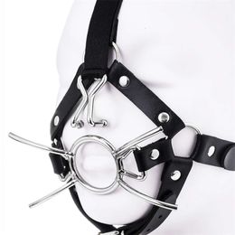 Gag araignée forme anneau en métal bouche Gag Bondage retenue esclave fétiche avec crochet de nez SM jouets sexuels pour femmes adultes jeux