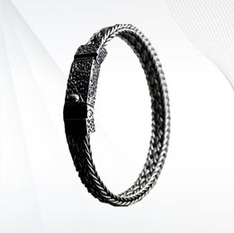 Gagafeel 100 925 zilveren armbanden breedte 8 mm klassieke draadcabele linkketen S925 Thaise zilveren armbanden voor vrouwen heren sieraden cadeau t7086567