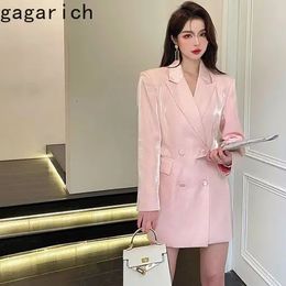 Gagarich français rose costume femmes printemps automne femmes vêtements froid Royal soeur vent rue petit parfum veste haut 240123