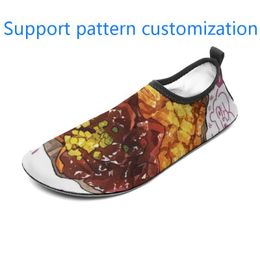 GAI 2023, zapatos de agua personalizados con patrón de soporte DIY, zapatillas deportivas blancas transpirables para hombre y mujer