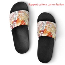 GAI 2023 Aangepaste Schoenen DIY Ondersteuning Patroon Maatwerk Slippers Sandalen Slide Heren Dames Triple Black Sport Sneakers Mode