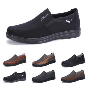 GAI 2024 Geen merkschoenen Men Flat Shoes Soft Sole Bule Gray Nieuwe modellen Mode Kleur Blokkering Sporten S