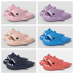 GAI Bigfoot Essential Couple Pantoufles Pantoufles pour Femmes avec Une Sensation de Marcher sur des Sandales en Coton pour Hommes Intérieur Extérieur Agrandi 4 cm Semelle Épaisse Requin