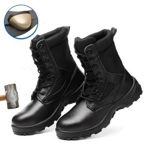 GAI bottes hiver sécurité travail bottes hommes en plein air en cuir Anti-crevaison désert tactique chaussures militaires 221022