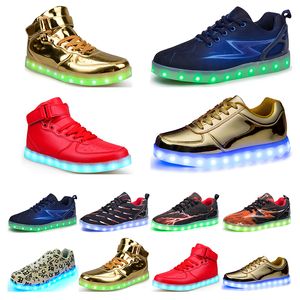 GAI Casual Chaussures Lumineuses Hommes Femmes Grande Taille 36-46 Eur Mode Respirant Confortable Noir Blanc Vert Rouge Rose Bleu Orange Deux 45 GAI