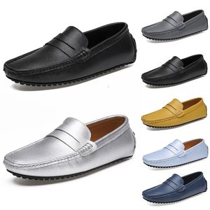 Gai Casual schoenen voor mannen Laag wit zwart Deep Gray Silvers Donkerblauwe geel platte zool buitenschoenen