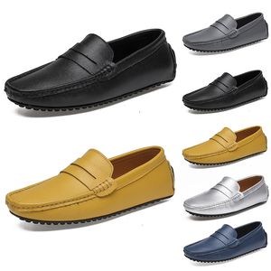 Chaussures décontractées Gai pour hommes Blanc blanc noir Deep Grey Silver Dark Blue Yellows Flat Sole Mens Outdoor Chaussures