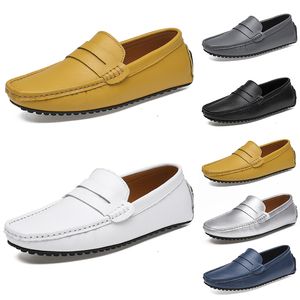 Chaussures décontractées Gai pour hommes Blanc Blancs Blancs Gris foncé Gris foncé bleu foncé jaune plat plat pour hommes