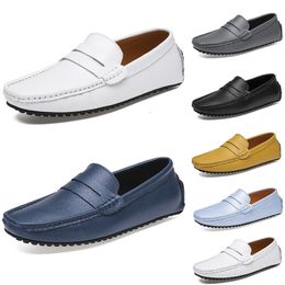 Chaussures décontractées Gai pour hommes Blancs bas noir Deep Grey Silver Blue bleu jaune plat plat chaussures extérieures