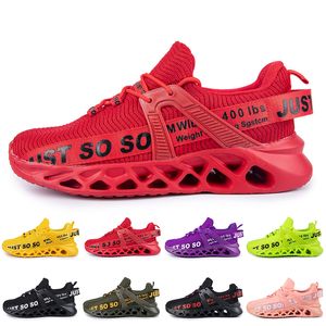 GAI moins cher hommes femmes chaussures de course formateurs triple noir blancs rouge jaune violet vert bleu orange rose clair respirant baskets de sports de plein air