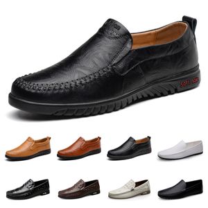 Gai Designer Men Casual Shoes Business Shoes Shoes Simple British Style Brown Brown Blanc White Men Chaussures Taille39-46