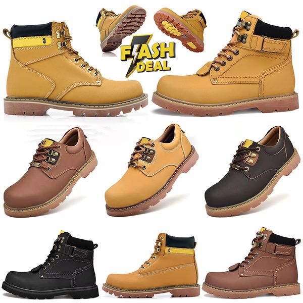 GAI Digner Cat Second Shift Steel Toe Work Boot Martin Negro Amarillo Botas altas para la nieve Niñas Lluvia Invierno Cálido Mujer Zapatillas de deporte para hombre Gatos Zapatillas de deporte